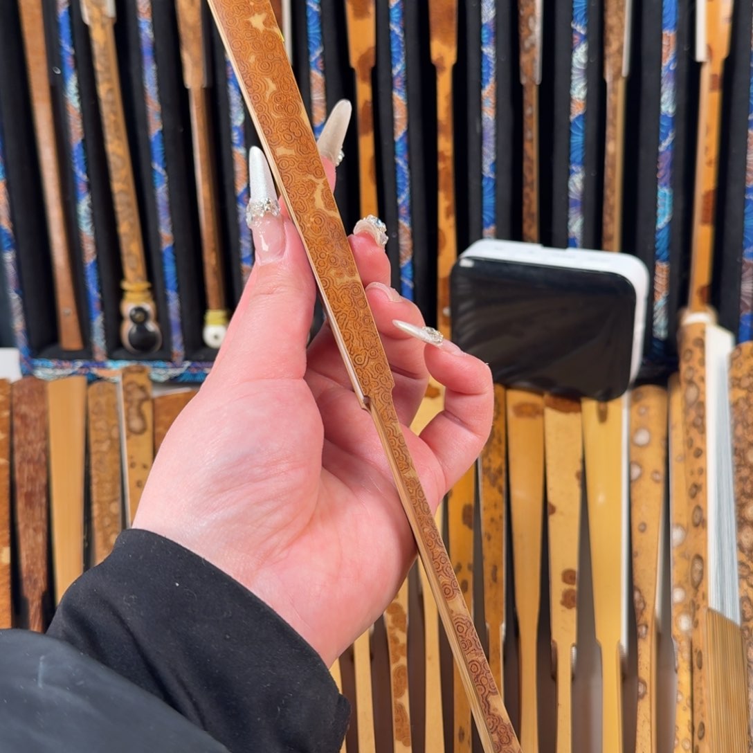 扇子叻*桔兵哥扇艺斑竹折扇小明