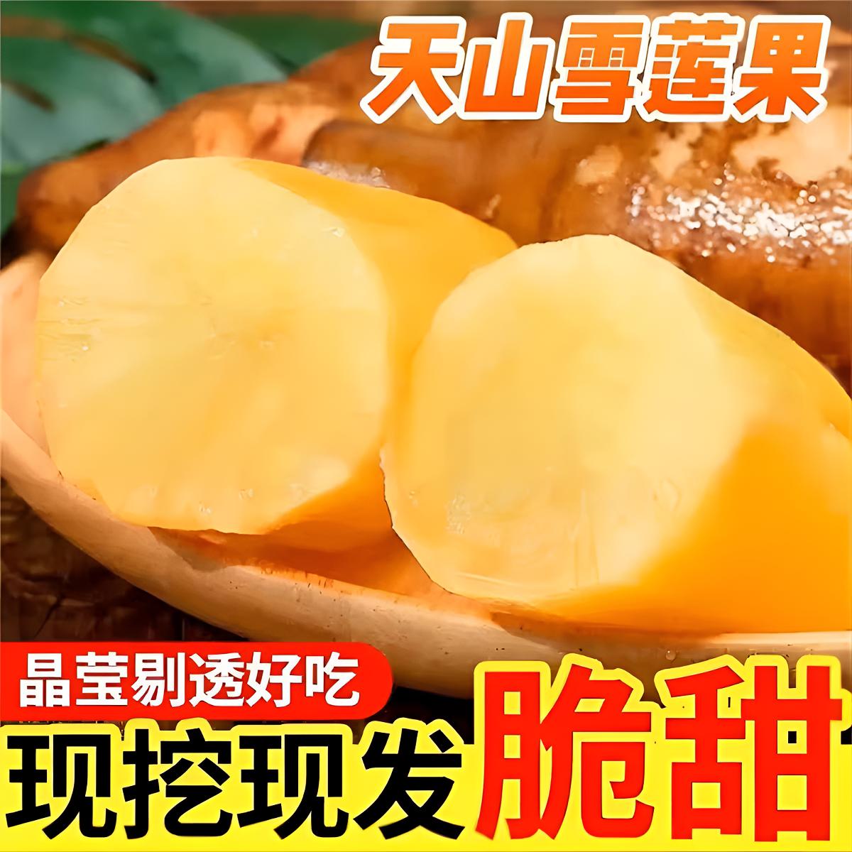 云南天山雪莲果新鲜现挖黄心低糖清甜脆爽多汁应季水果产地直发