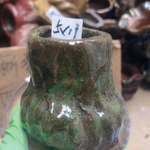 红陶粗陶花盆手工