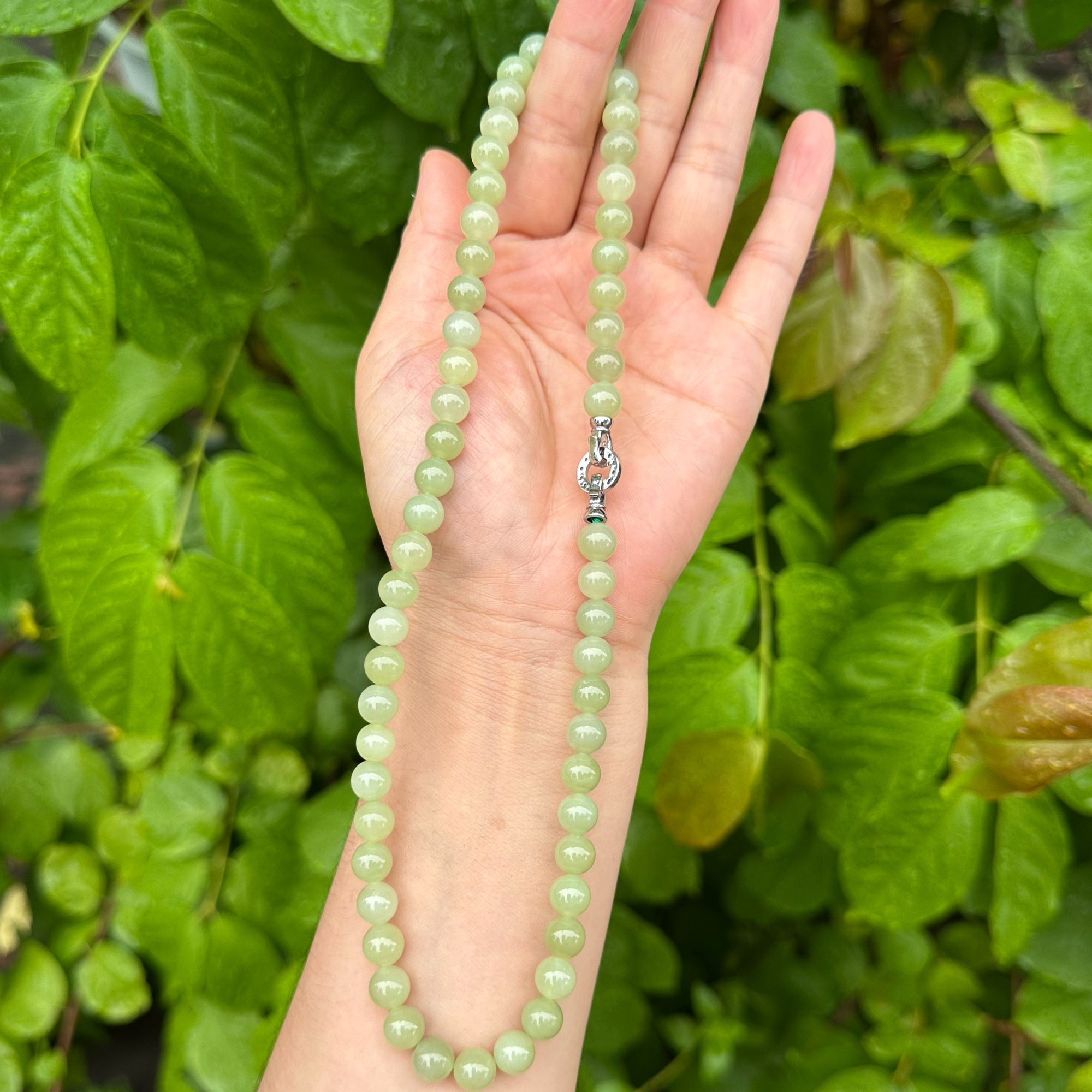 和田玉黄玉卡8项链