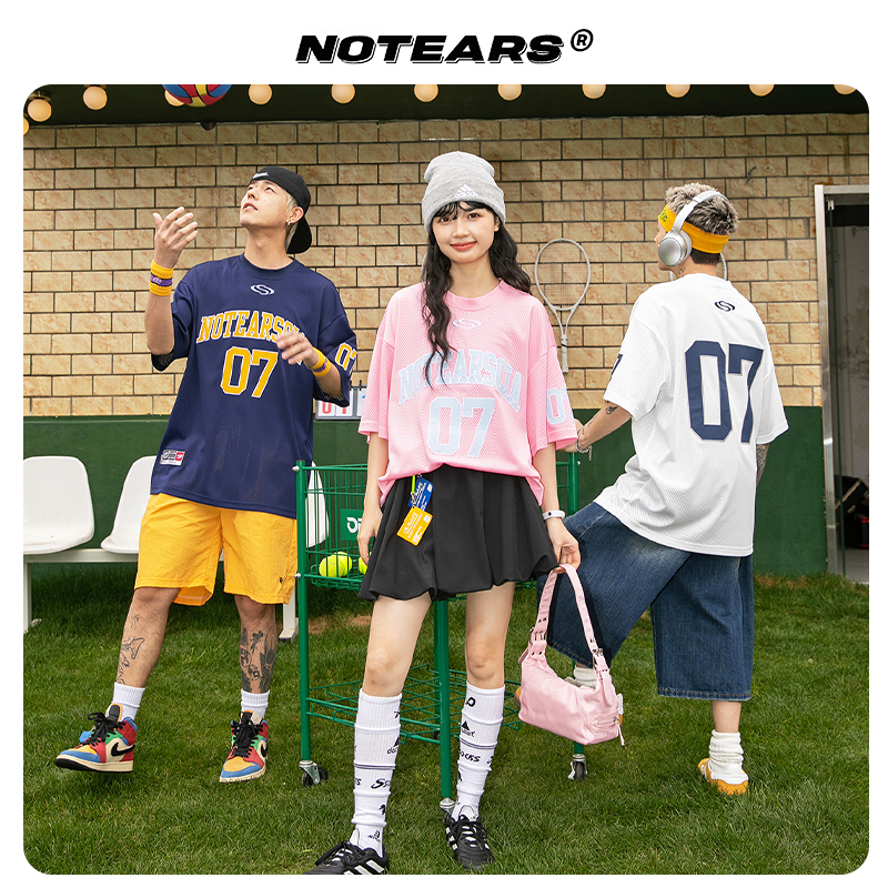 【透气网眼】NOTEARS 2025夏季运动透气网眼T恤情侣同款短袖DT2519