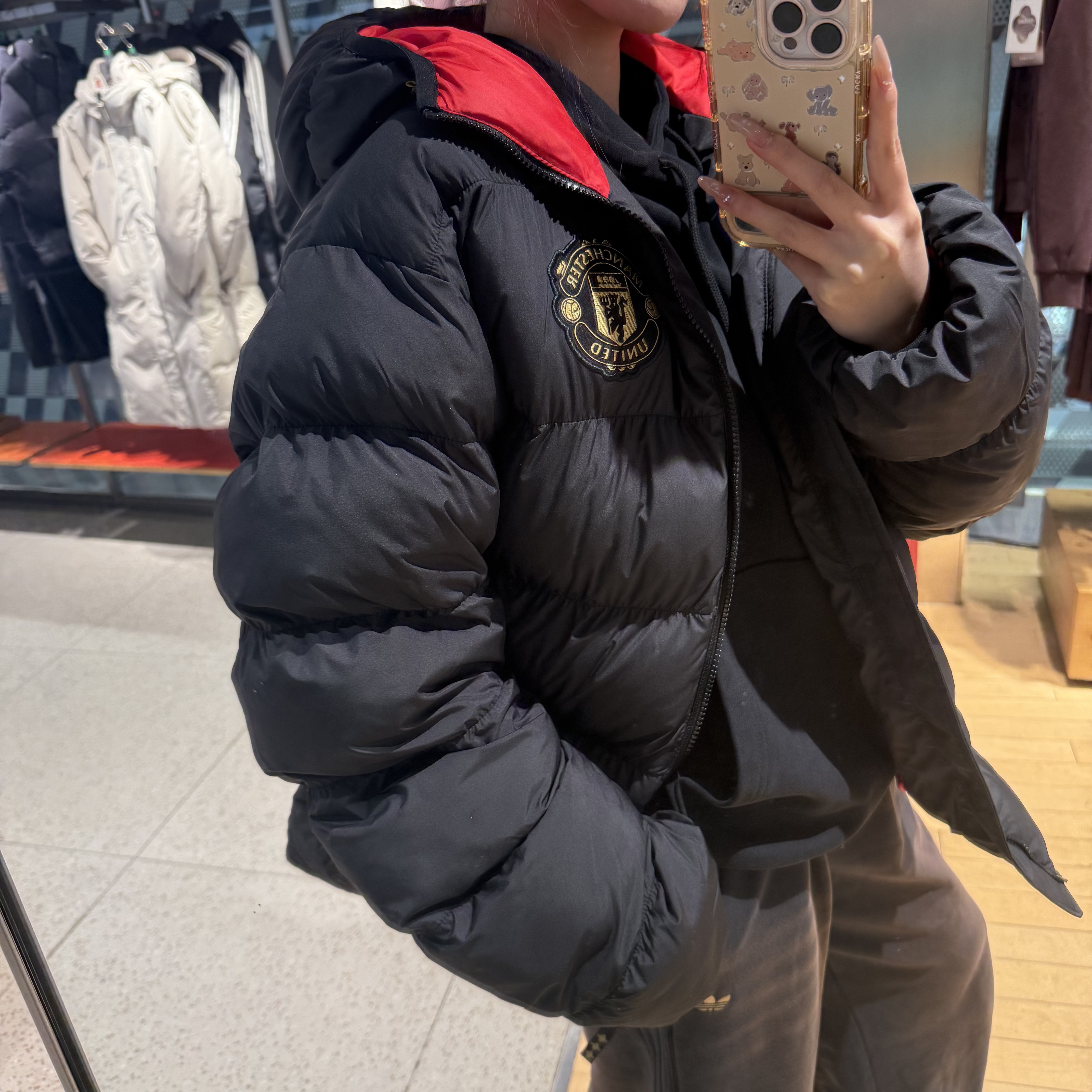 ADIDAS三叶草曼联足球联名MUFC CS PJKT连帽棉服 JM5567 全渠1
