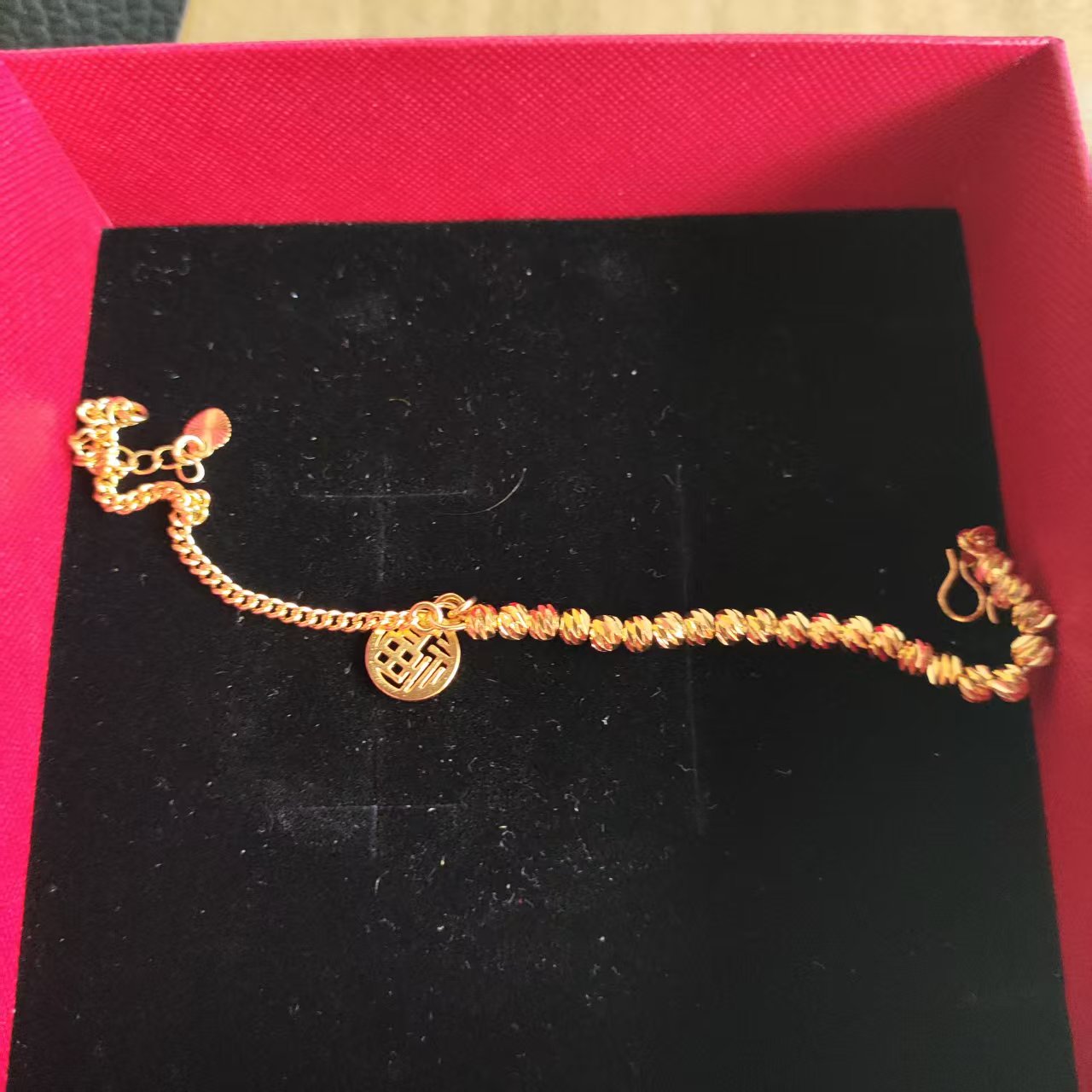 南顺严选--福牌蹦迪碎金子手链c48DH