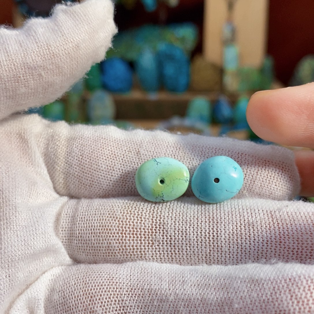 定制绿松石高瓷扣子