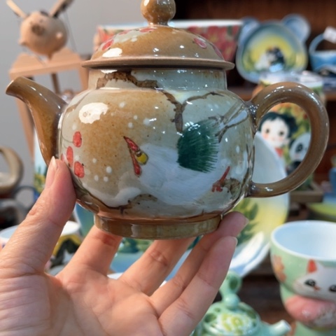 炉景德镇釉下手绘陶瓷 