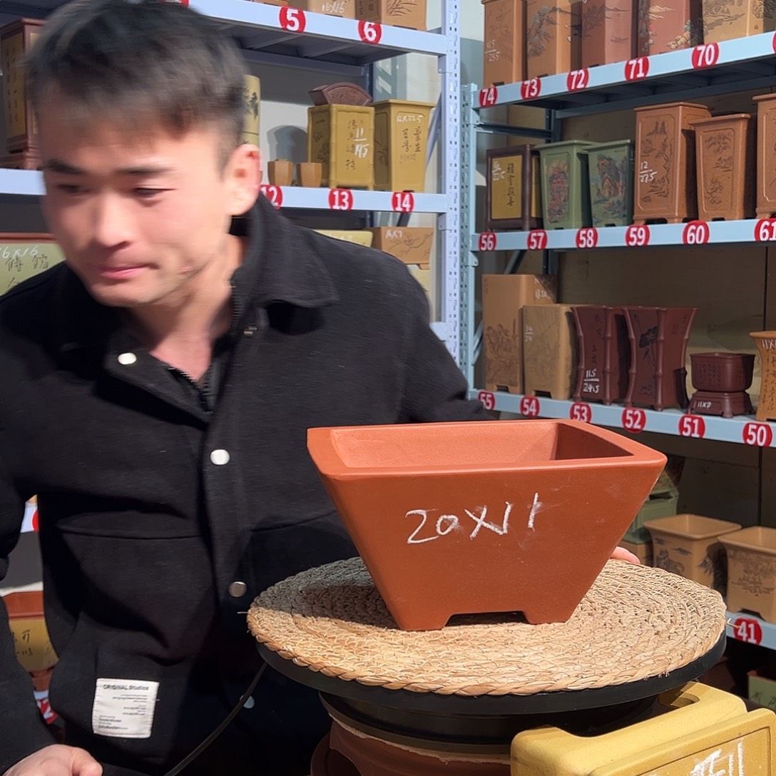 天心紫砂手工花盆