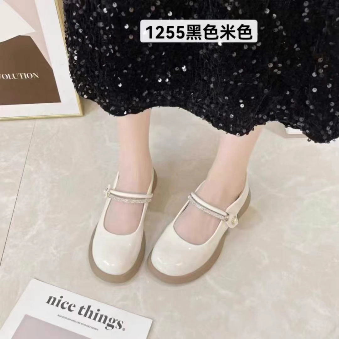 1255新款平底百搭玛丽珍小皮鞋女鞋