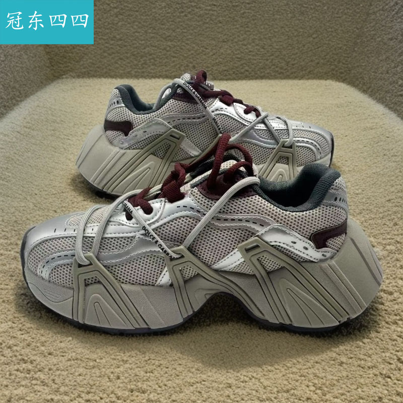 复古女款网面老爹鞋厚底增高透气运动鞋时尚百搭防滑休闲鞋 S002