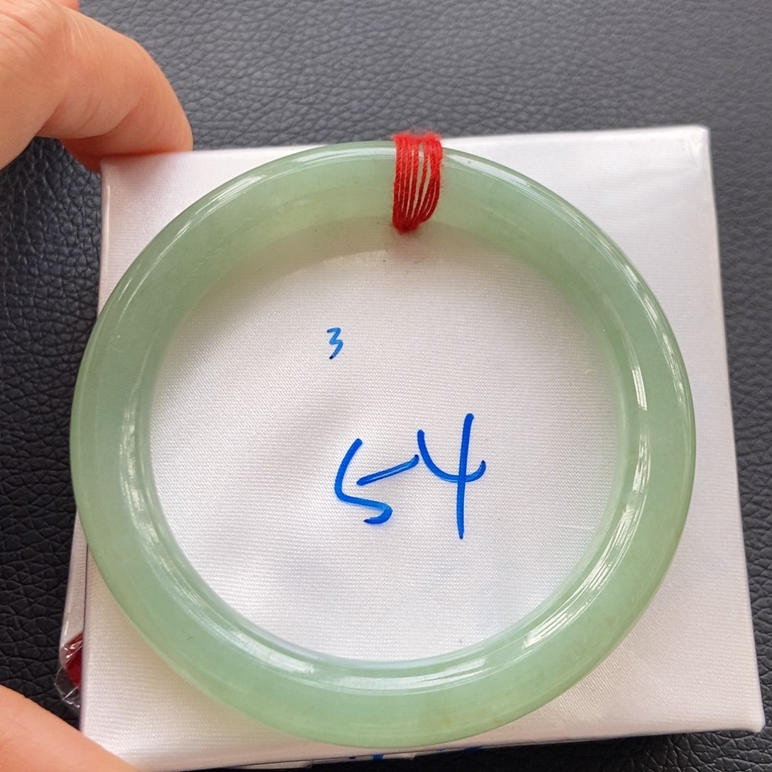 翡翠手镯未镶嵌8冰胶底青绿8