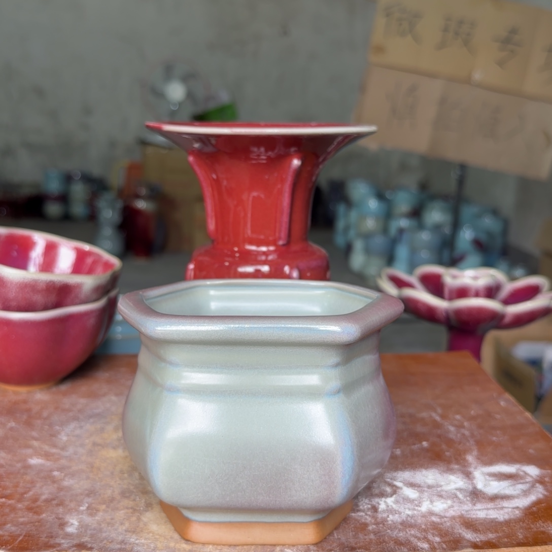 摆件郑家钧窑摆件微瑕
