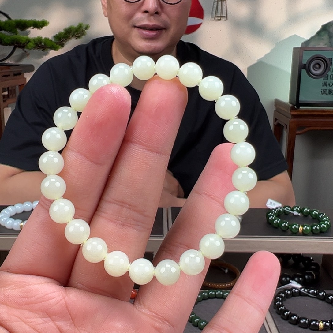 和田玉未镶嵌手链卡8