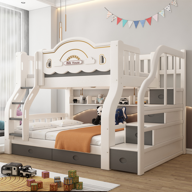 加厚实木子母床双层床两层床上下铺上下床高低床儿童床成人学生床