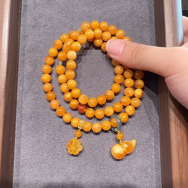 蜜蜡未镶嵌手串8mm蜜蜡手串