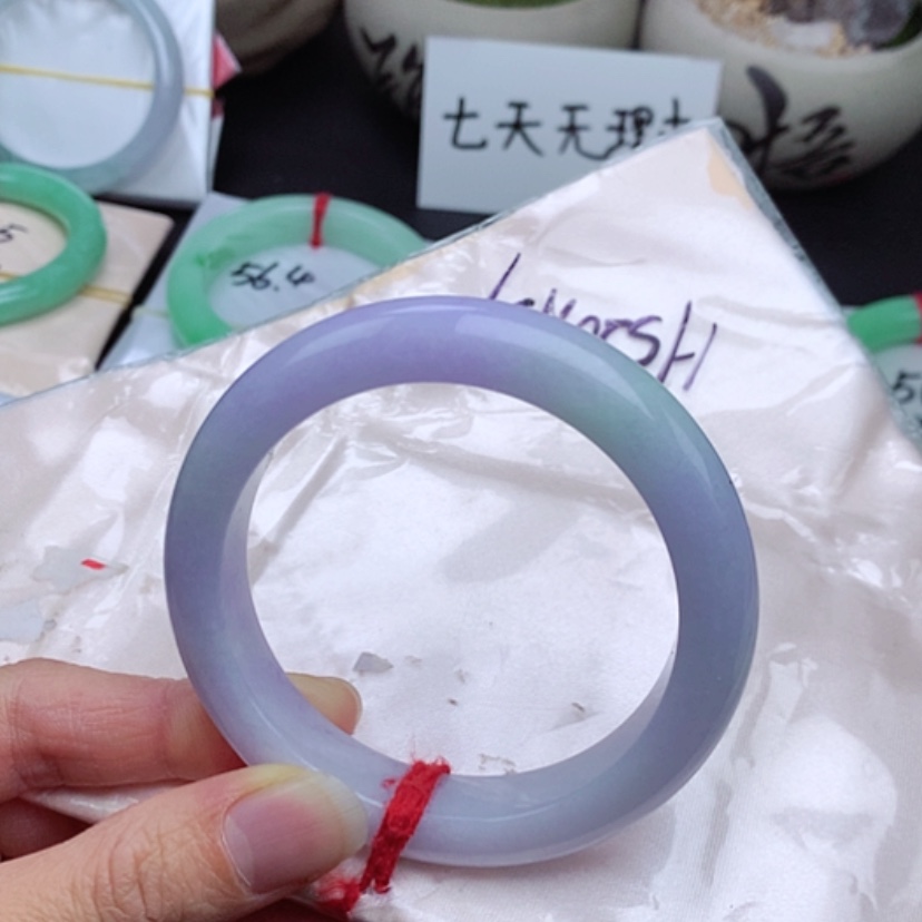 【闪购商品】翡翠手镯未镶嵌           正圈55.8 春彩