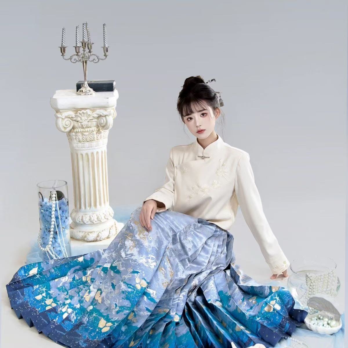 楚门【海螺】马面裙裙织金妆花马面裙齐腰日常中国风