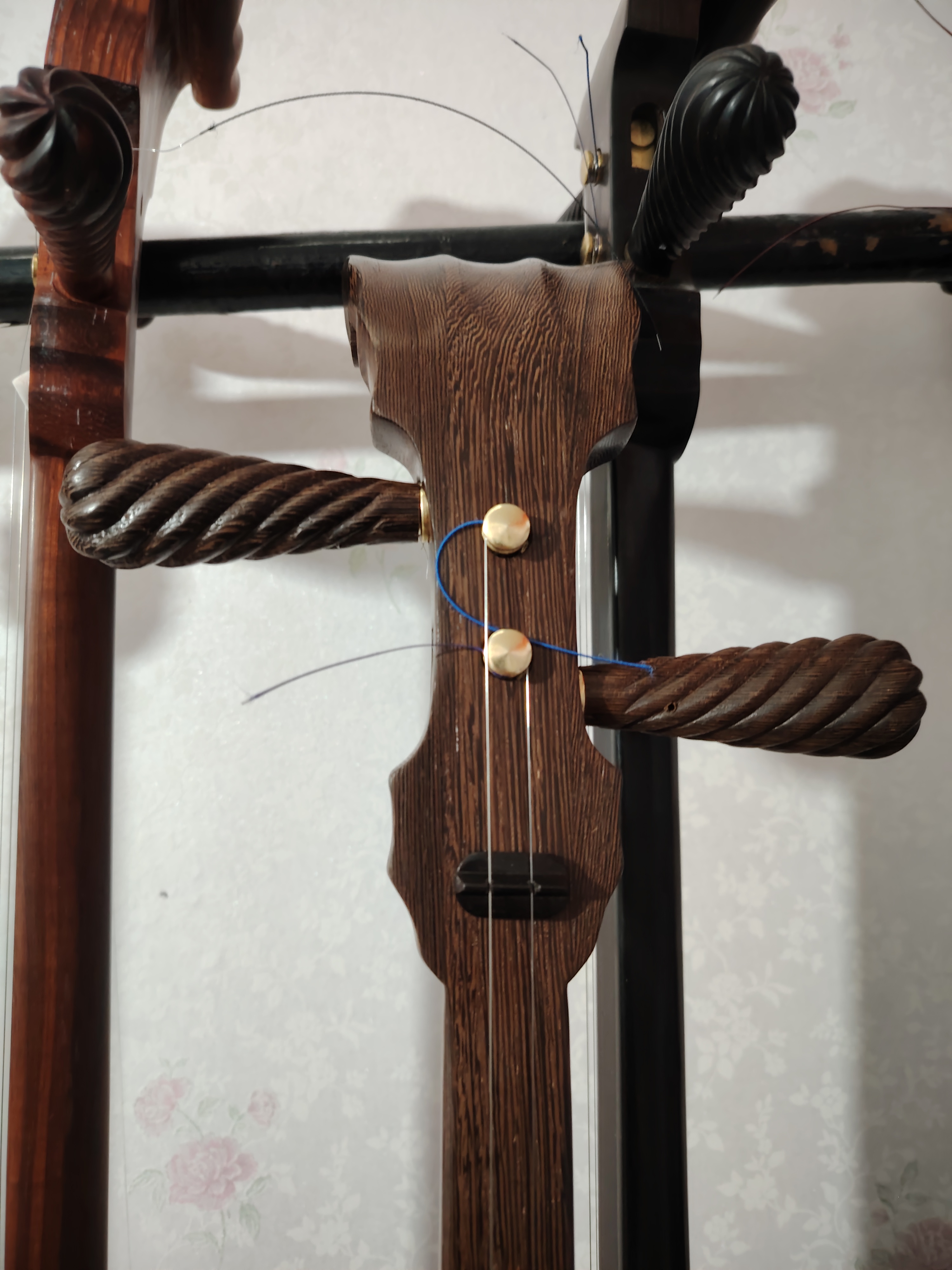 传统乐器原木原纹鸡翅木曲胡