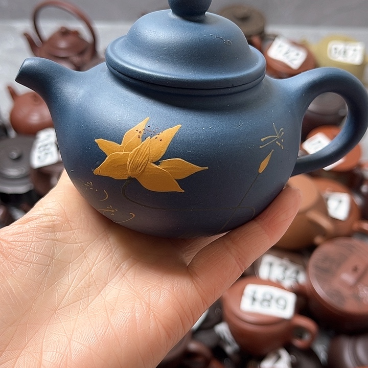 紫砂茶壶紫砂微瑕半手