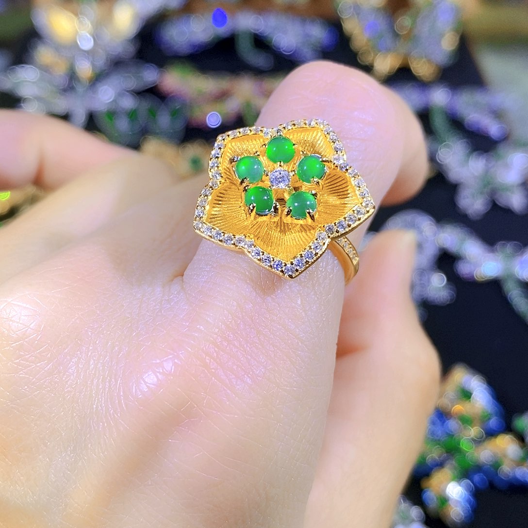 吊坠(不含链)银S925镶嵌翡翠