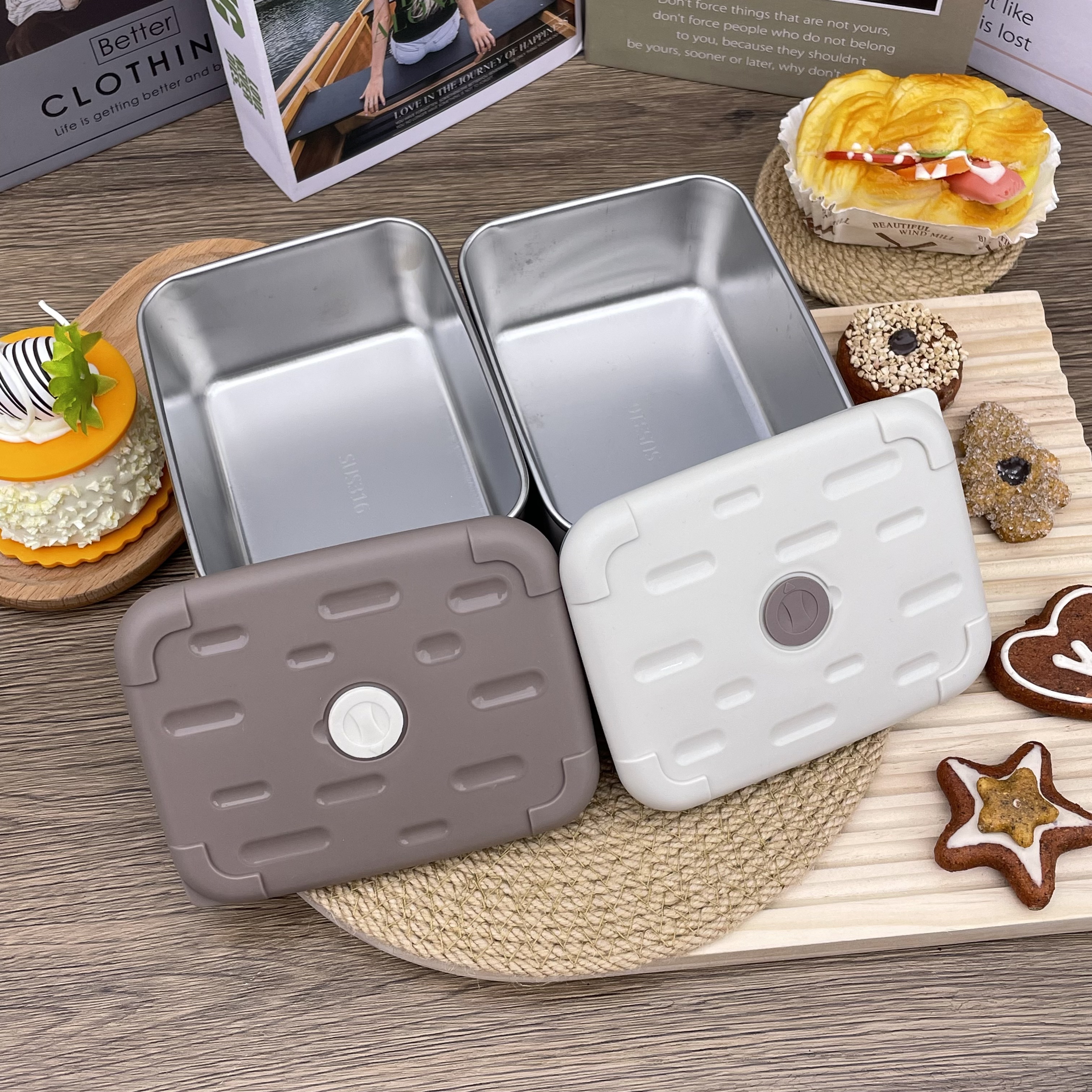 (随机颜色）可微波炉加热双层保鲜盒一套家用厨房【汤家限定】