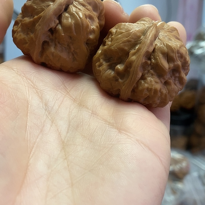 文玩核桃把件37一帆风顺红皮