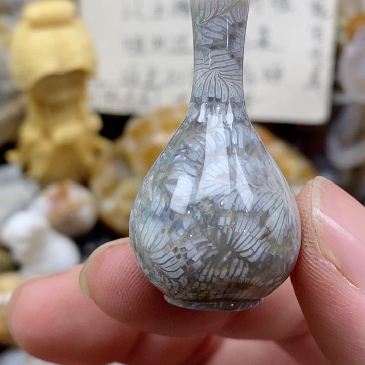 颈饰未镶嵌硅化珊瑚（珊瑚玉）