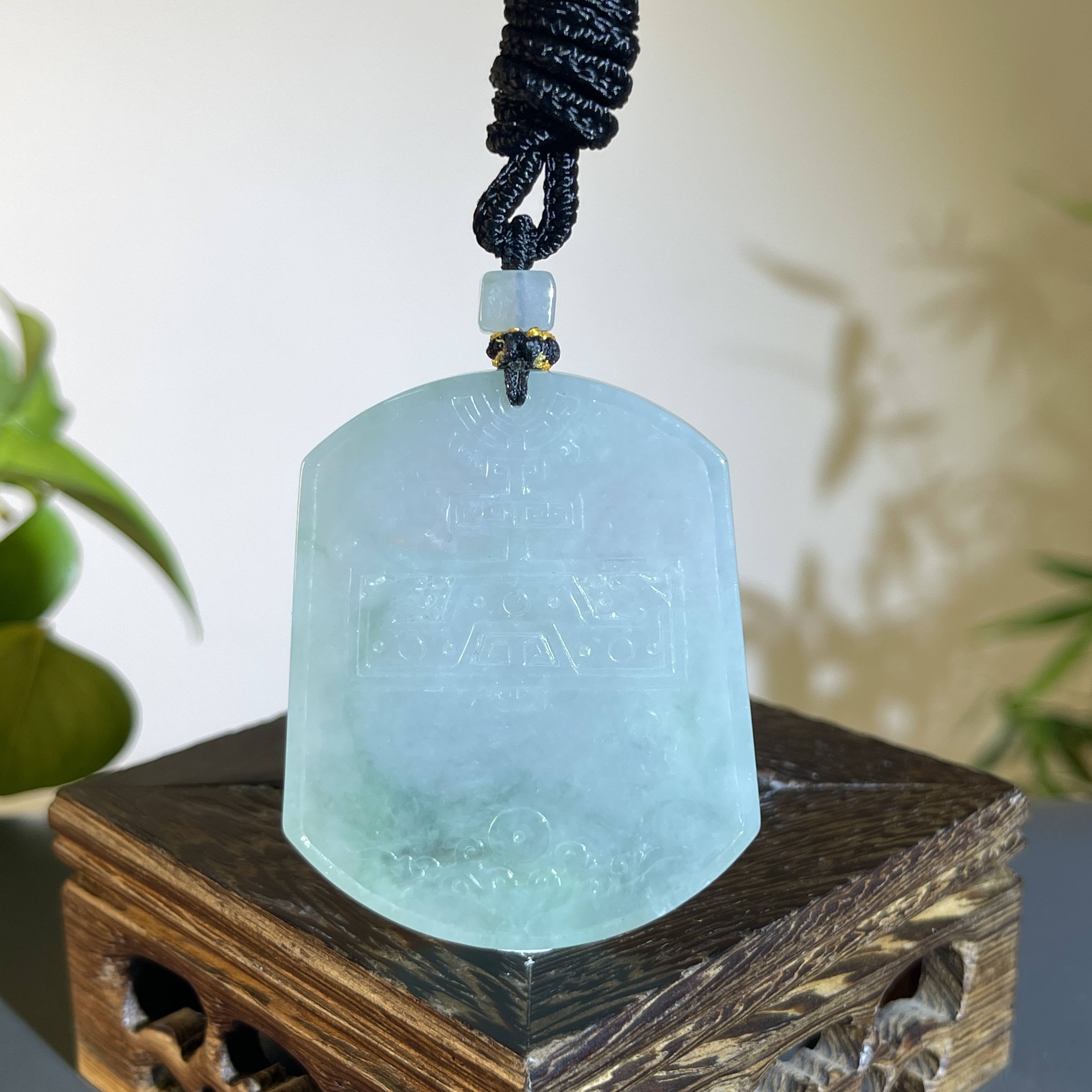 JTB25-129  天然缅甸A货翡翠 仿古牌