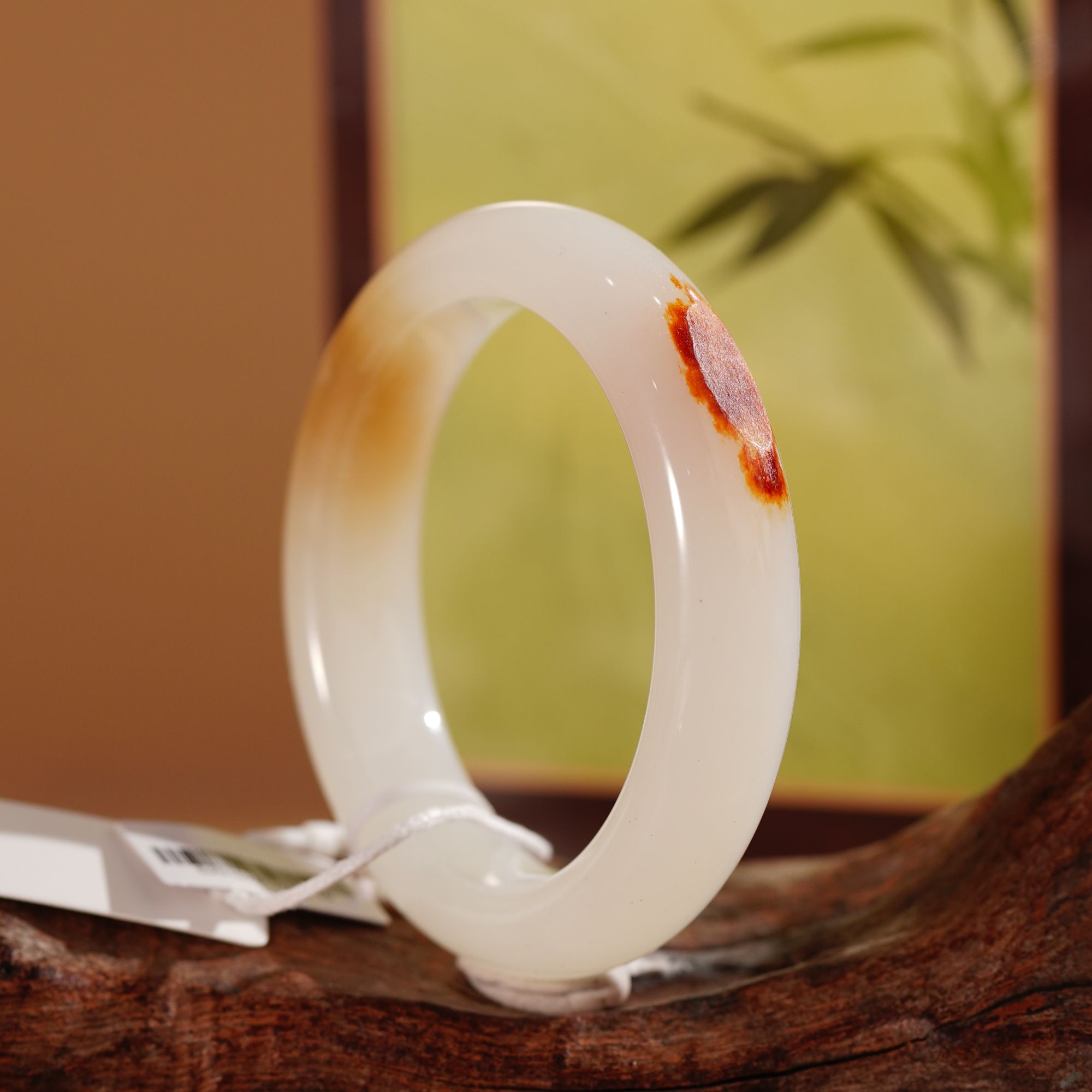 HT130217和田玉白玉手镯55