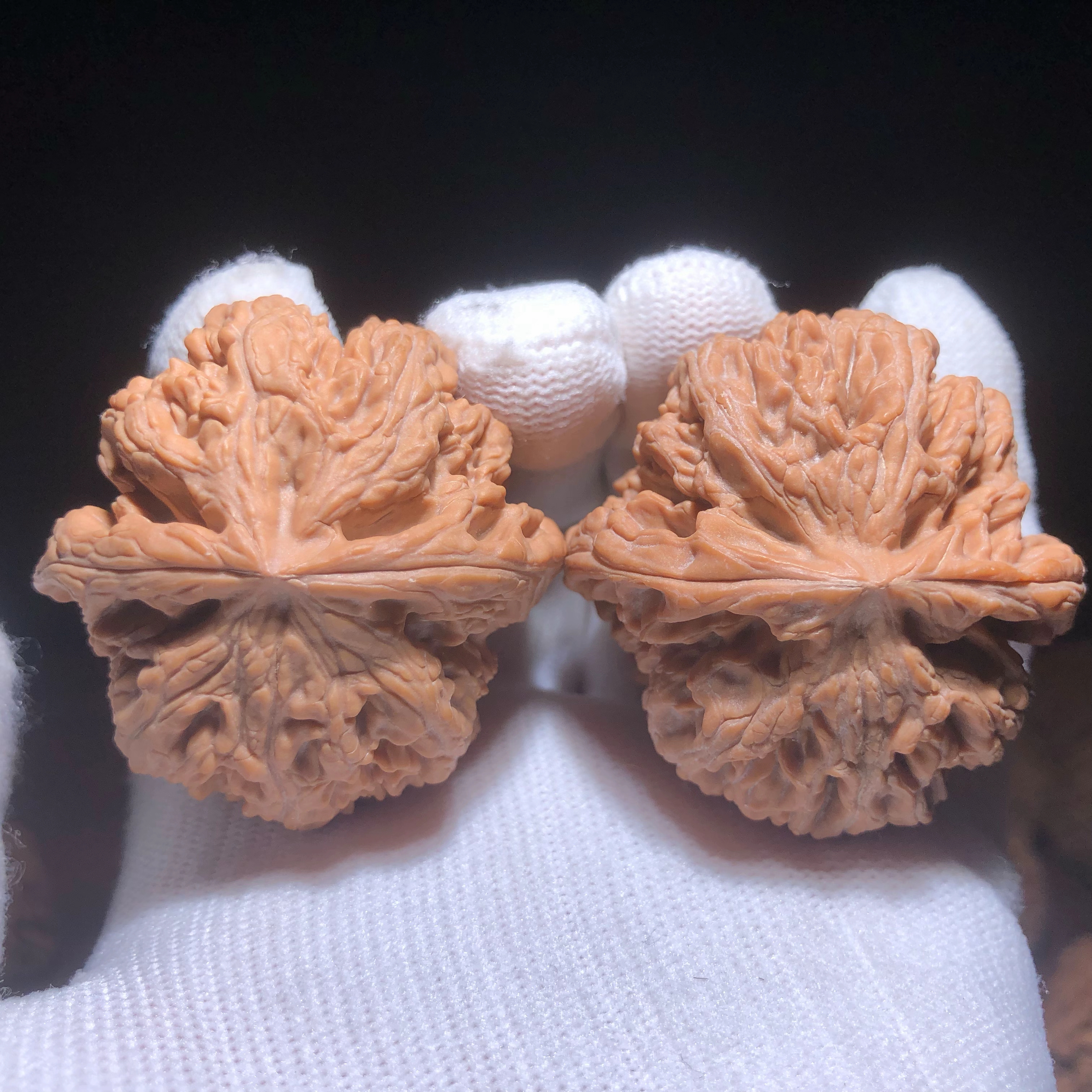 大粗筋核桃文玩手把件精品头货