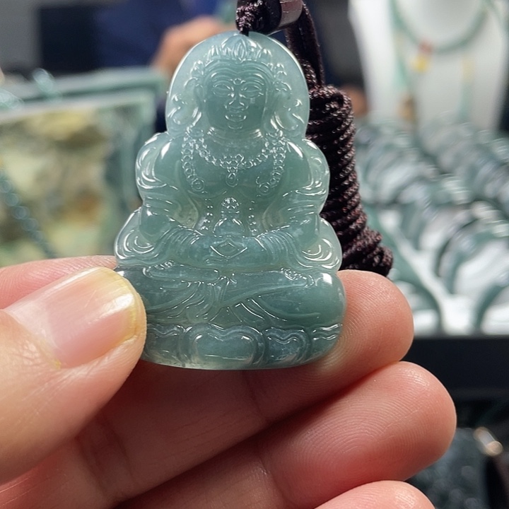 翡翠未镶嵌吊坠(赠链)013