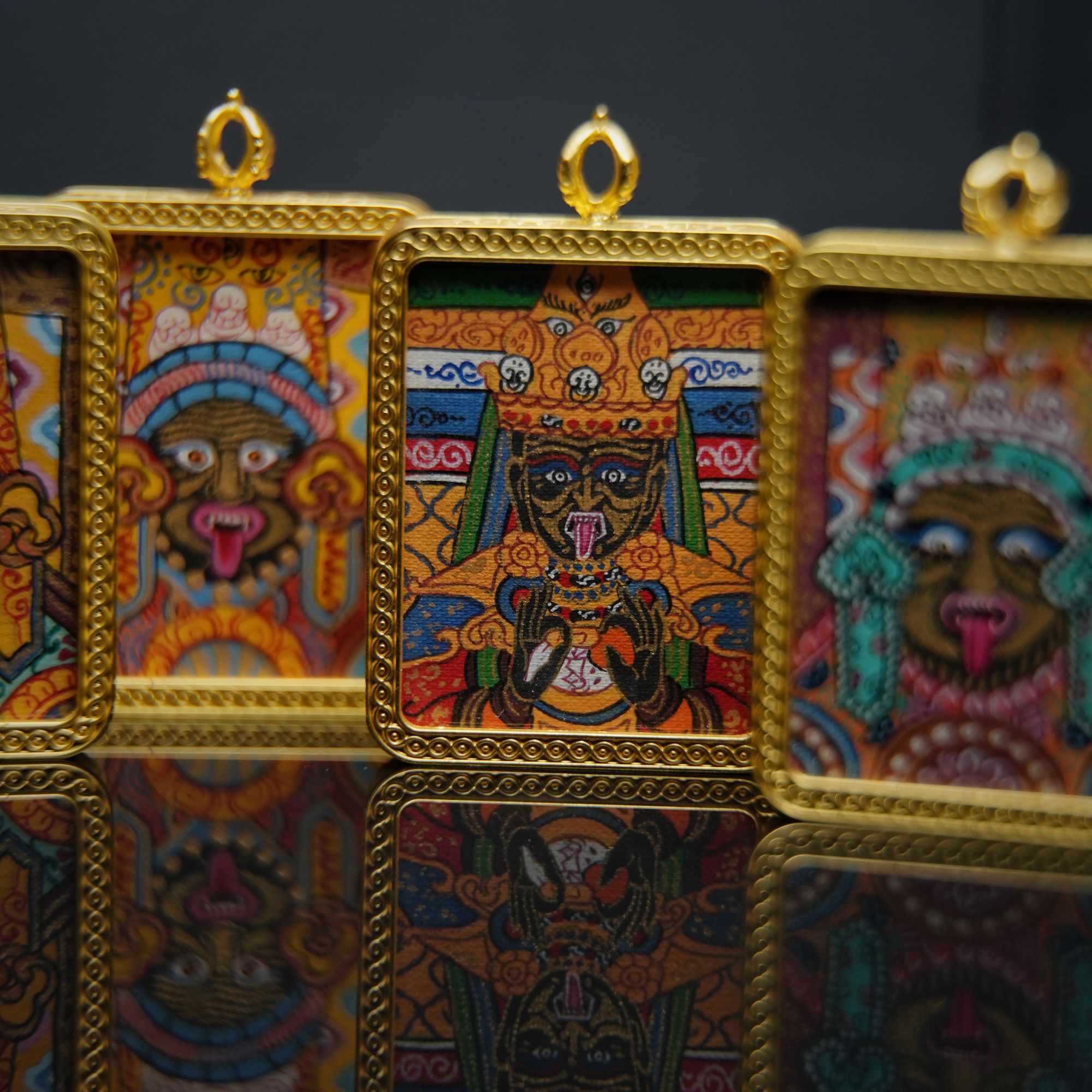 【玖仰文玩】尼泊尔手绘唐卡吊坠（多样式发货只发其一）JY021