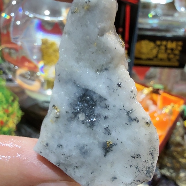 金21.7g聚金阁天然明金矿标