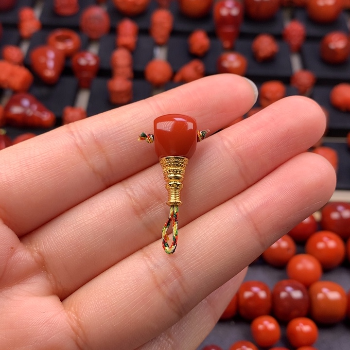 南红玛瑙未镶嵌分体三通9.5MM