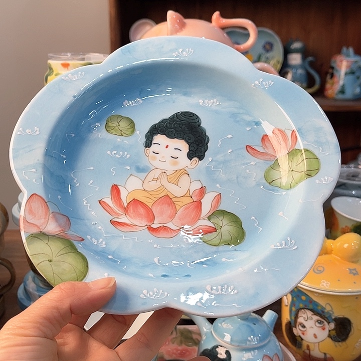 陶景德镇釉下手绘陶瓷 