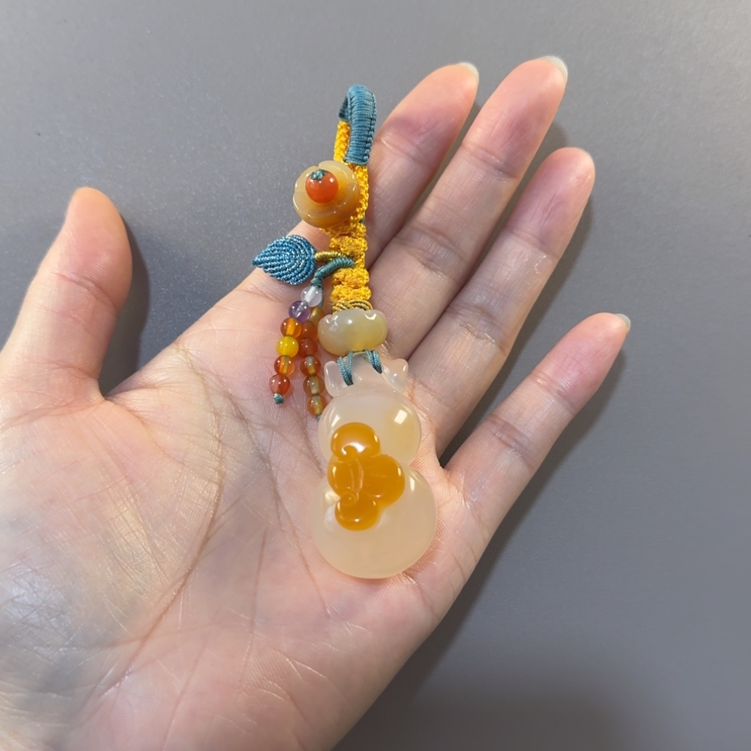红****未镶嵌钥匙挂件玛瑙/玉髓