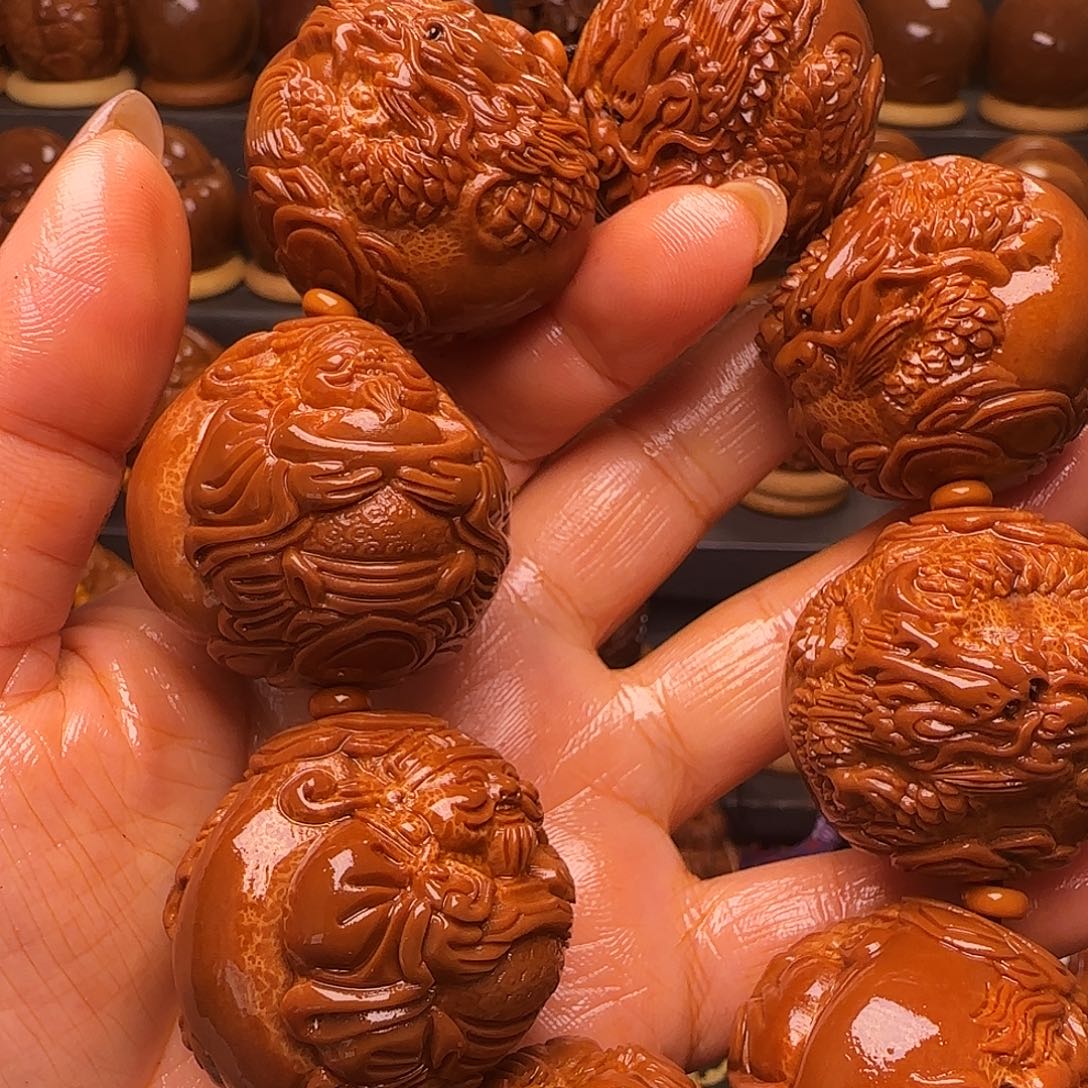 土***长手串/手链橄榄核龙财3.7左右