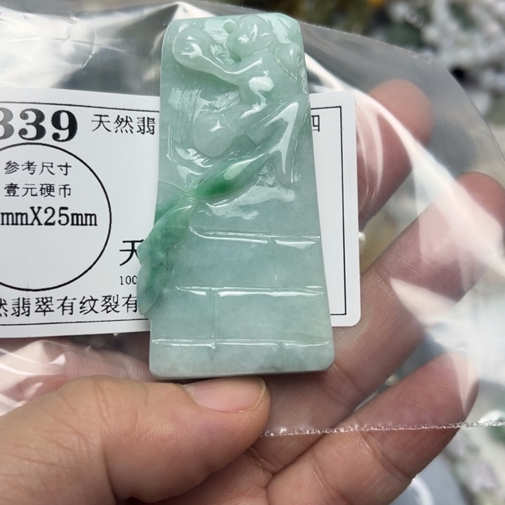 翡翠未镶嵌吊坠(不含链)9339