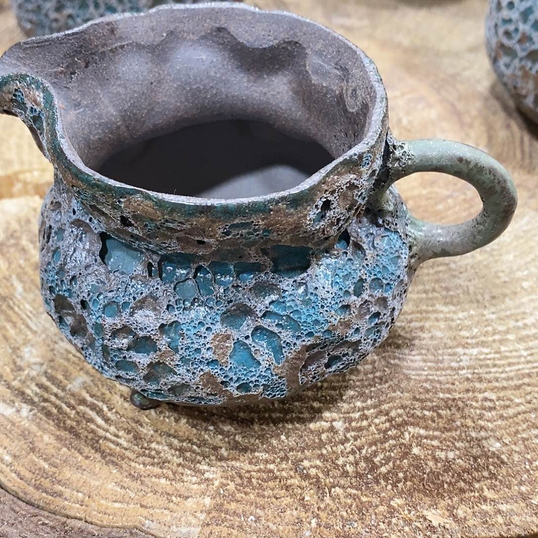 粗陶岩矿志野茶器