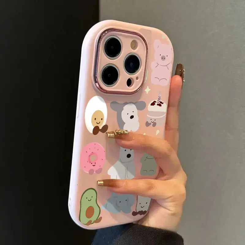 卡通动物适用iphone15手机壳苹果11/12/14promax硅胶13pro软壳