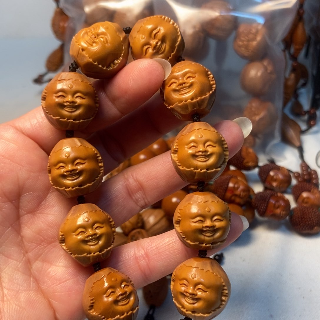 橄榄核手串/手链包衣十分开心20