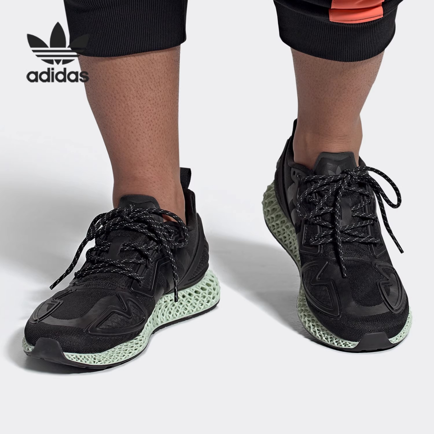 （微瑕慎拍）adidas/阿迪达斯三叶草 ZX 2K 4D低帮运动鞋FV9027