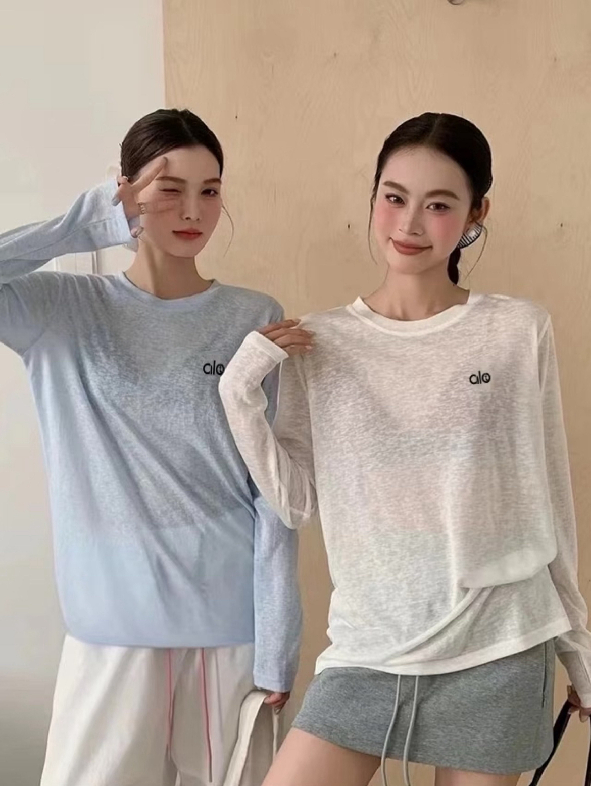 「若隐若现」天丝雪花棉防晒罩衫圆领休闲T恤百搭网红宽松夏季镂空