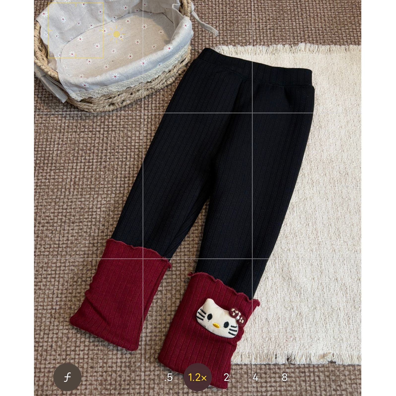 女童韩版加绒百搭卡通可爱打底裤A35