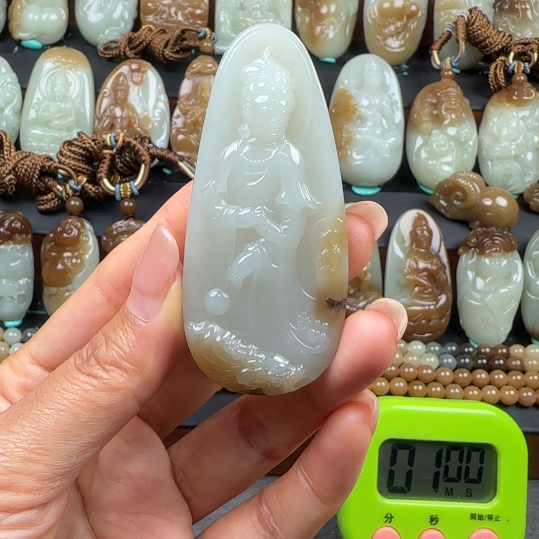 和田玉未镶嵌挂件