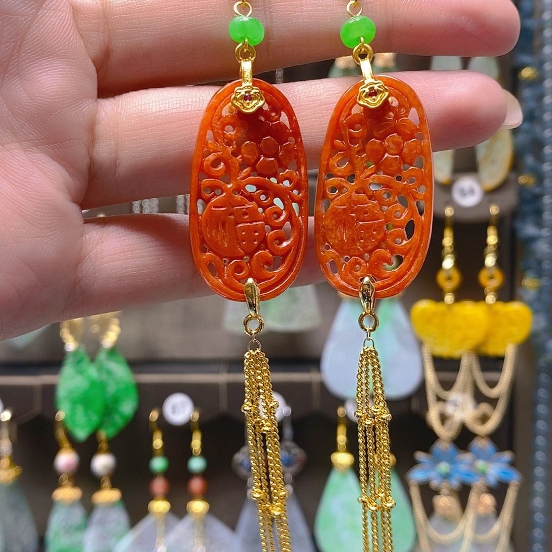 未镶嵌翡翠耳饰翡翠