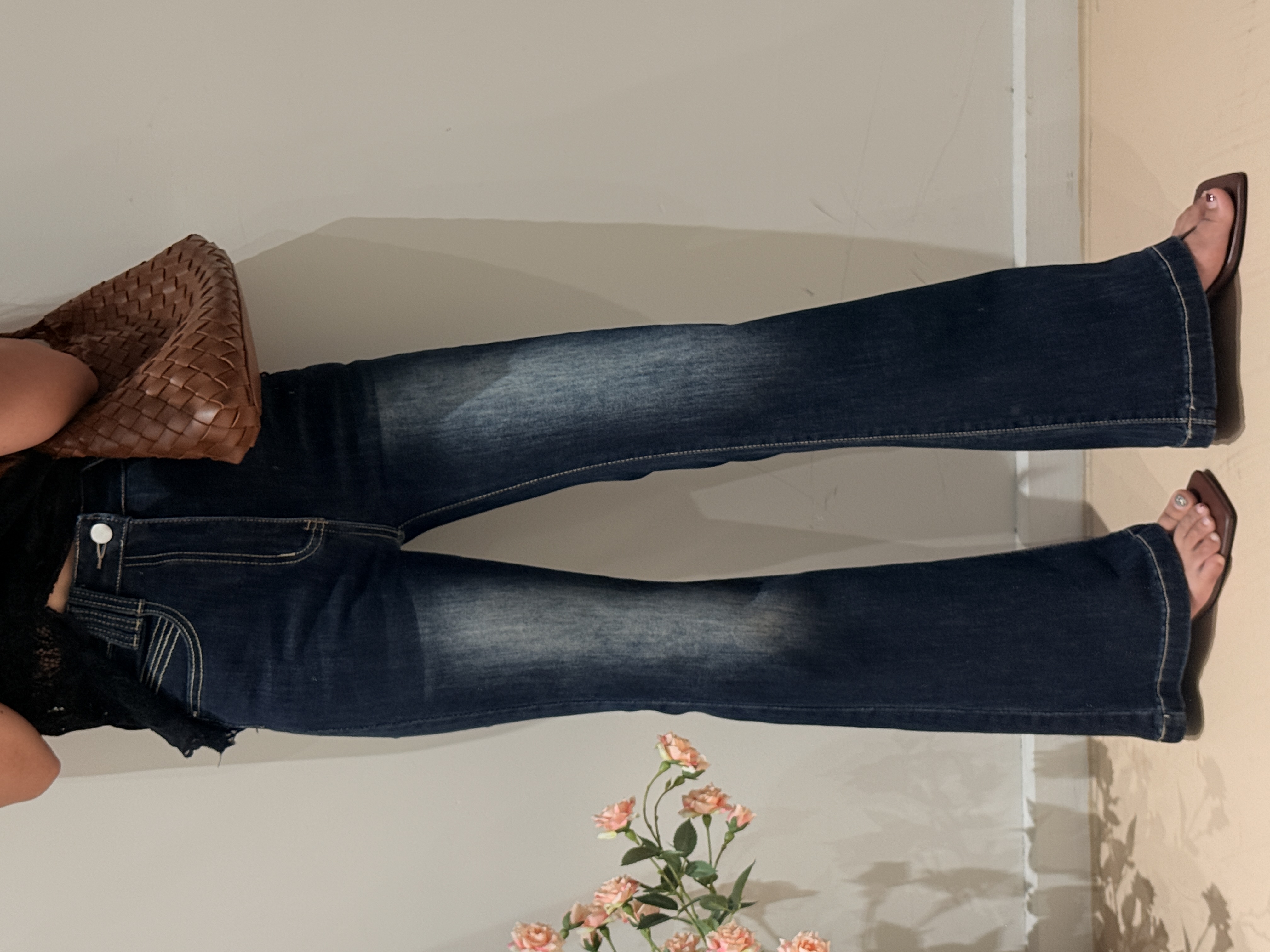 大顾家【长腿助攻】小个子新款弹力微喇裤