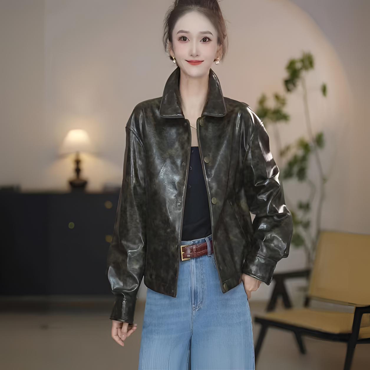 AMASS/阿玛施【官方正品】早秋新品休闲早早秋穿搭日系女夹克外套