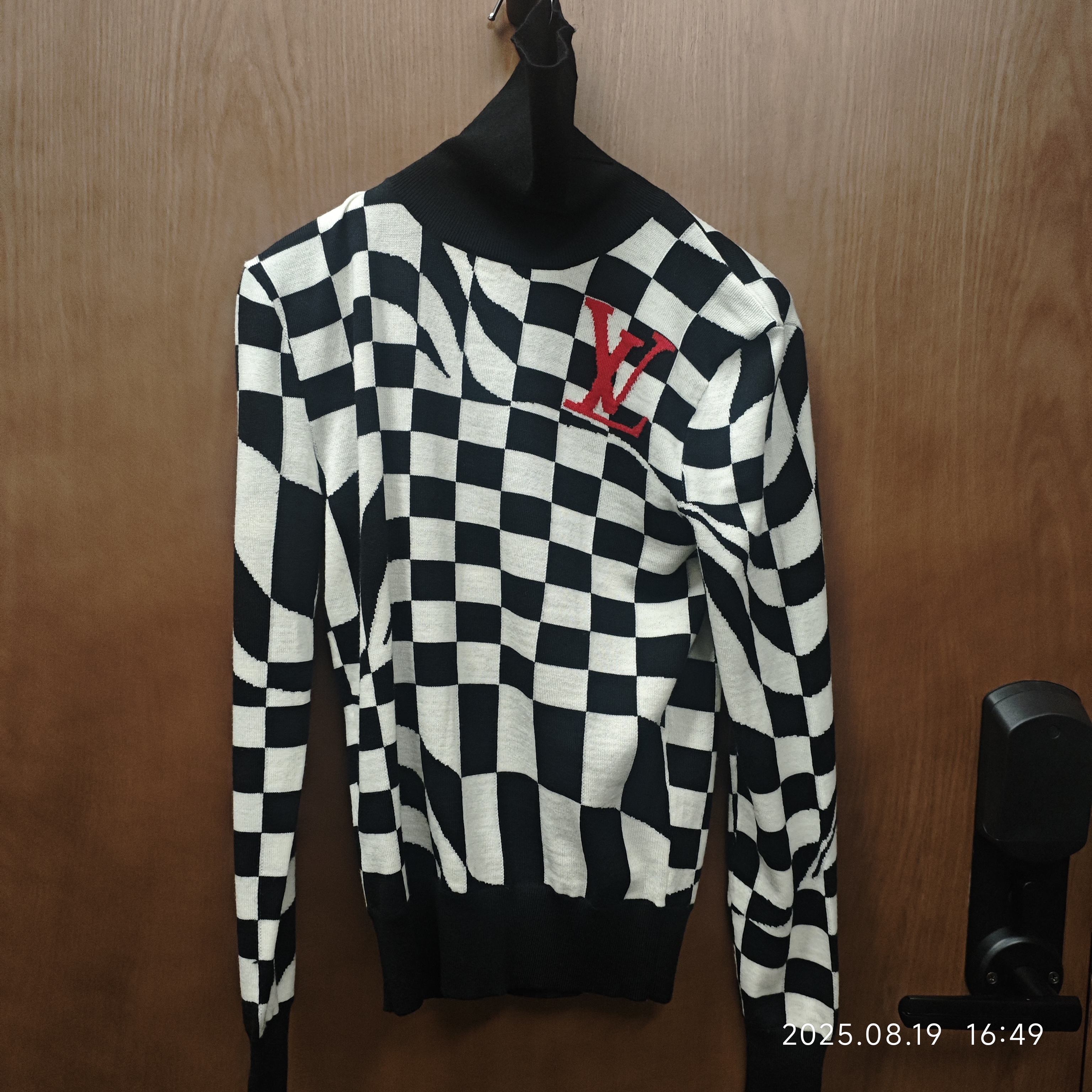 95新 LouisVuitton/路易威登 棋盘格高领毛衣XS码/250819WYY8X08