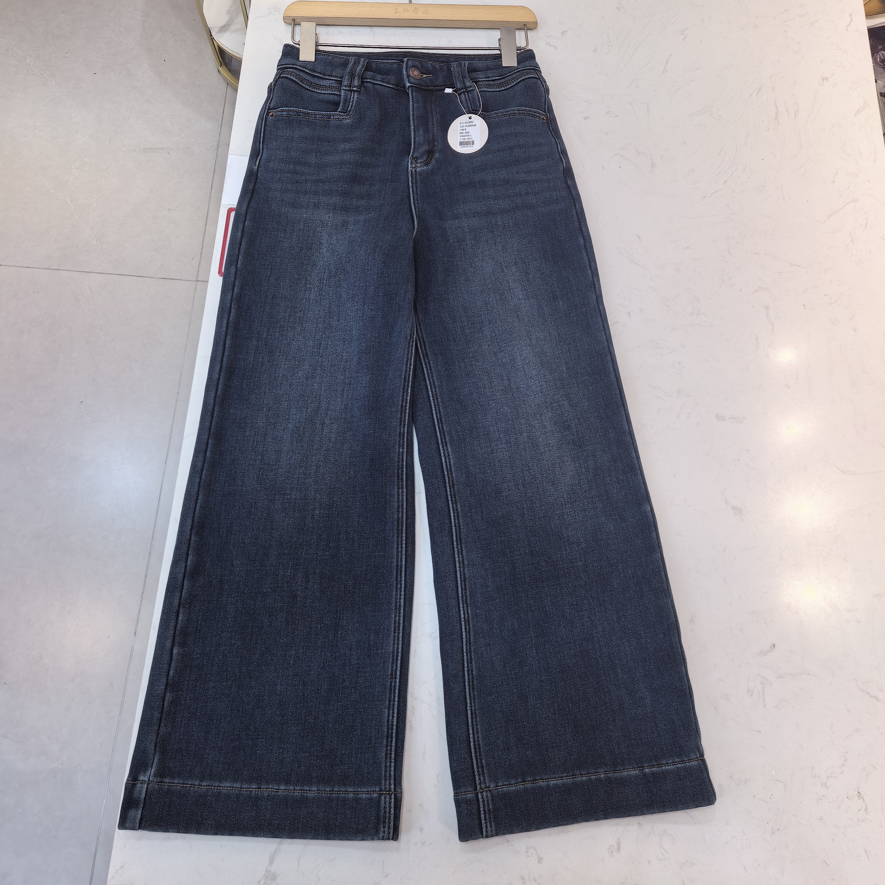 馨语家高腰奶奶裤牛仔裤加绒百搭