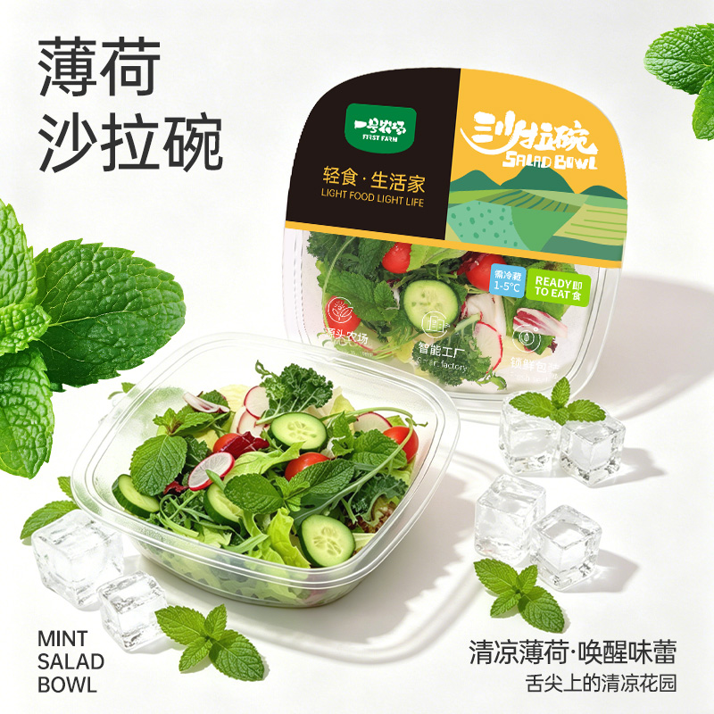 一号农场16种蔬果即食冰草混合蔬菜沙拉新鲜生菜解腻管理期代餐 图片 5