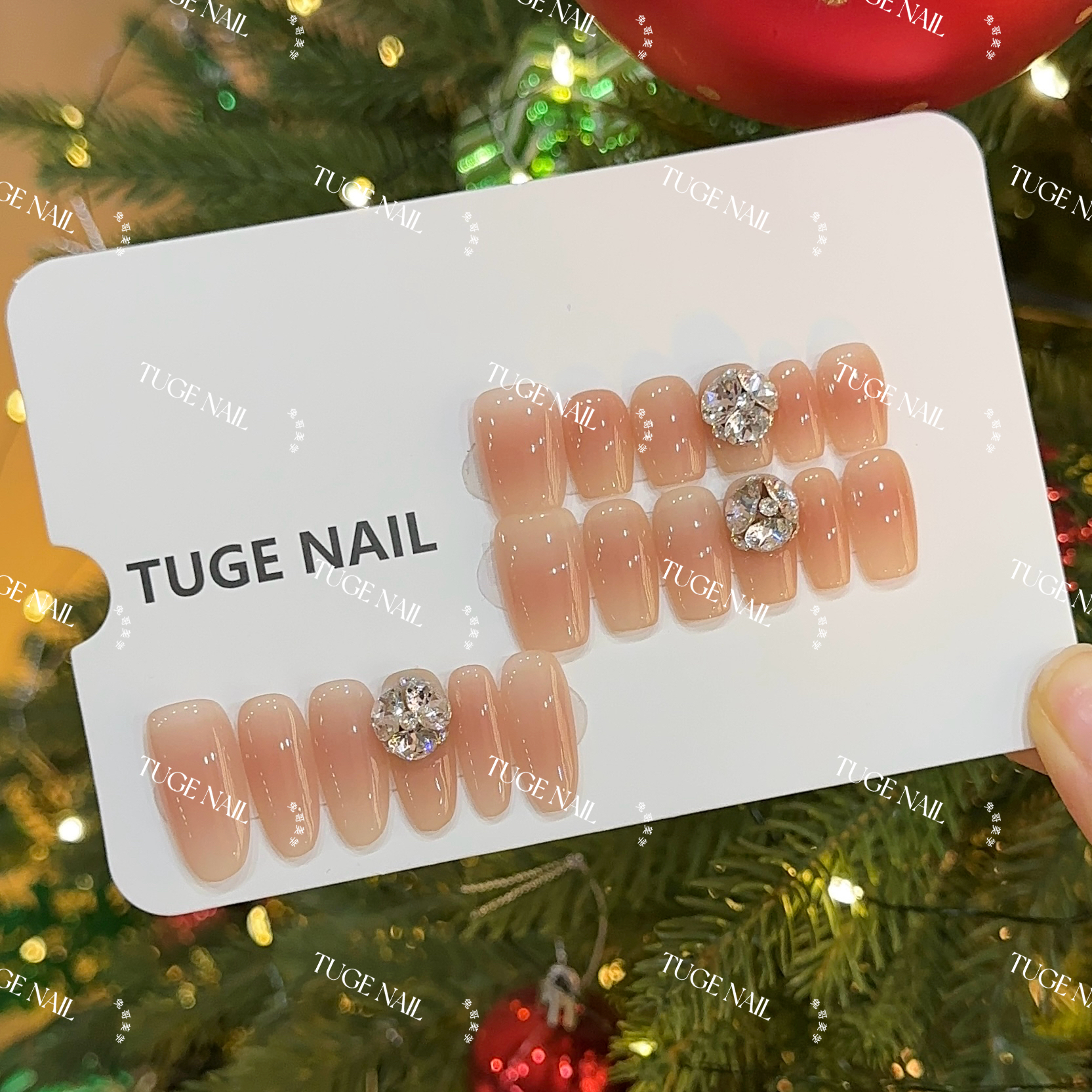 TugeNail “倾城之恋”【施家全华】12片轻奢气质可拆卸穿戴甲一只鱼